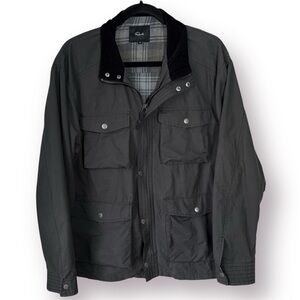 Rails Men's Chore Jacket Cardiff Coat Size XL Plaid Lined With Pockets Black